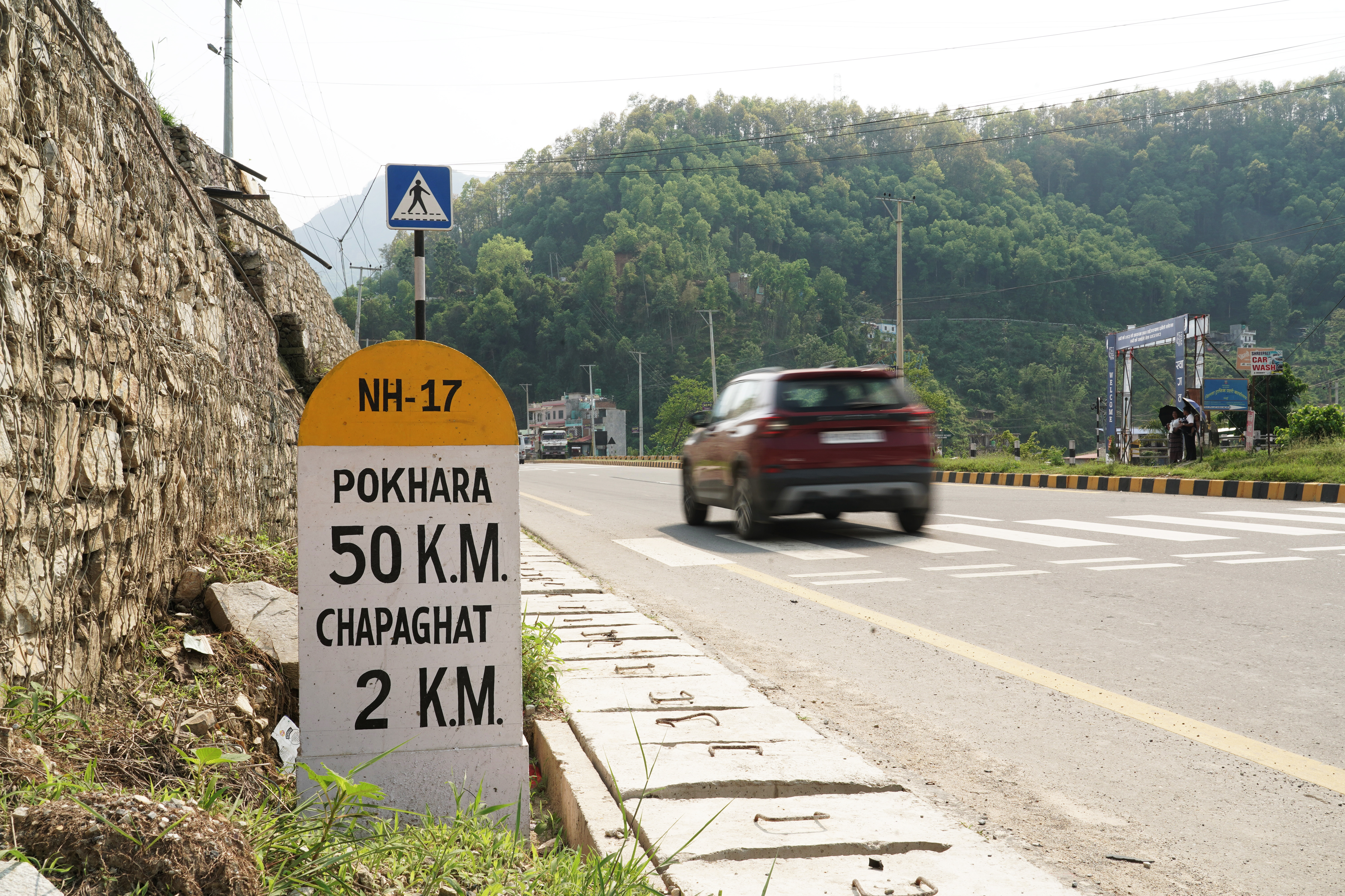 Nepal was also the last part of the route where they drive on the left side