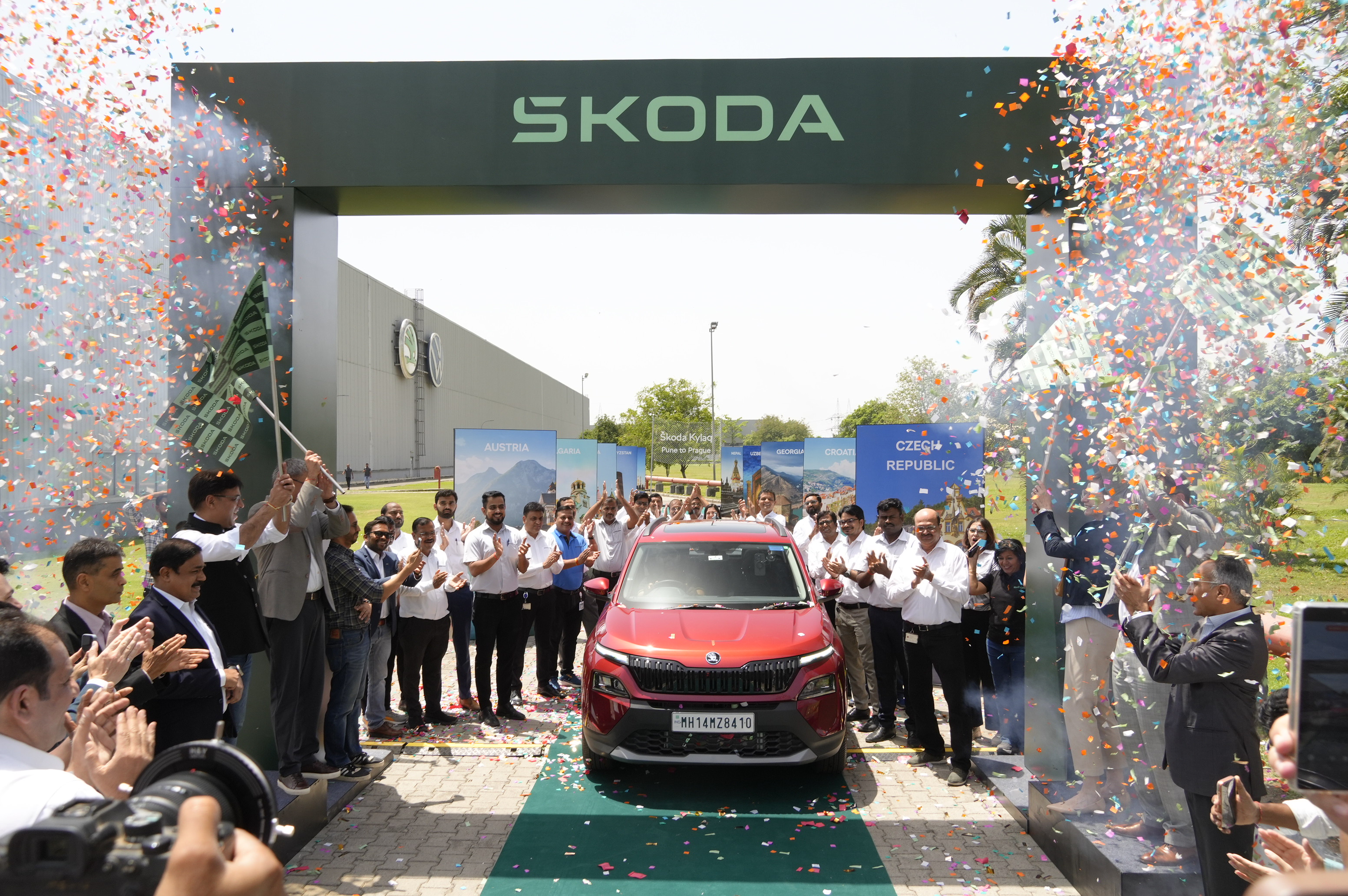 The expedition set off from the factory in Pune, where Kylaq is manufactured